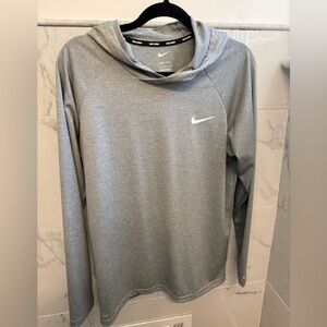 Nike Gray Swim Hoodie with Dri-FIT